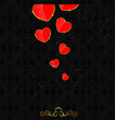 Valentines day love heart backgroung, vector illustration