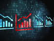 Business concept: Graph on digital background