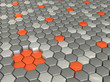 Rendered images reminiscent of the crystal structure