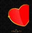 Valentines day love heart backgroung, vector illustration