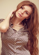 Portrait of beautiful young woman with makeup