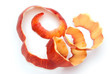 apple skin on a white background