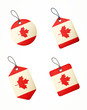 vector set of labels with canada flag