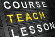 Education concept: Teach on airport board background