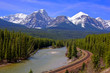 Photo: View over a river through the Rocky Mountains, Banff, Canada View over a river through the Rocky Mountains, Banff, Canada