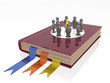 Illustration: Book with mans Book with mans