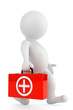 Illustrazione: Health Care Concept. 3d person with medical case Health Care Concept. 3d person with medical case