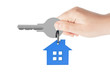 Illustration: Human hand holding house key Human hand holding house key