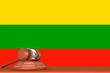 Gavel with Flag Of Lithuania