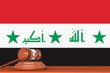 Gavel with Flag Of Iraq