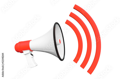 Illustration: Red Retro megaphone Red Retro megaphone