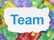 Business concept: Team on Credit Card background