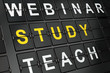Education concept: Study on airport board background