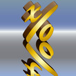 X Prozent 3d gold