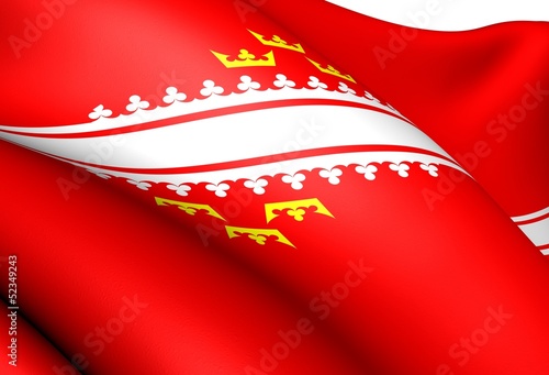 Illustration: Flag of Alsace, France. Flag of Alsace, France.