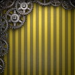 gear wheels on yellow background