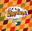 London vector vintage card