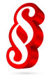 Vektor: Paragraph Icon 3D Red Paragraph Icon 3D Red
