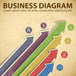 Business diagram template with text fields
