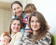 Happy women of three generations