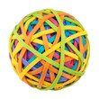 rubber bands for money on a white background
