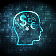 Education concept: Finance Symbol on digital background