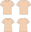 Vector illustration of men's and women's t-shirts