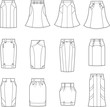 Vector illustration of skirts