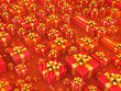 Global sales concept - lot gift boxes