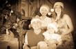   happy  family celebrating Christmas