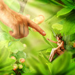 concept of People and magical fairies