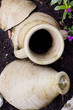 vaso rotto in giardino