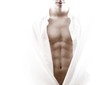 front of a partly nude male body