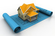House model on a plan
