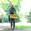 Mann auf dem Fahrrad