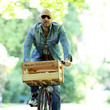 Mann auf dem Fahrrad