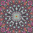 Ornamental round aztec geometric pattern
