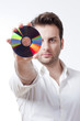 man holding a cd.man holding a cd.man holding a cd.man holding a