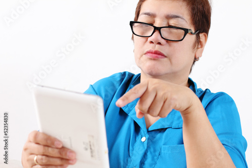 Photo: Woman And Computer Woman And Computer