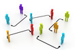 Business people network.
