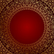 Vector oriental red frame with gold ornament