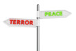 Illustration: Terror or peace? Terror or peace?