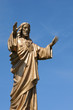 Quebec, a statue of Jesus in the village of Baie des sables