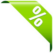 Banner "%" Green
