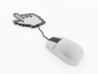 PC mouse with hand pointer