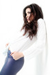 Sensual girl with white shirt and leggings Sensual girl with white shirt and leggings