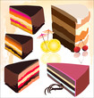 Cute delicious cake slice set