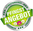 Button Banner "Pfingstangebot" grün/silber