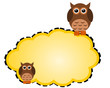 Owls note paper background