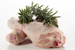 Photo: raw chicken drumstick with rosemary raw chicken drumstick with rosemary